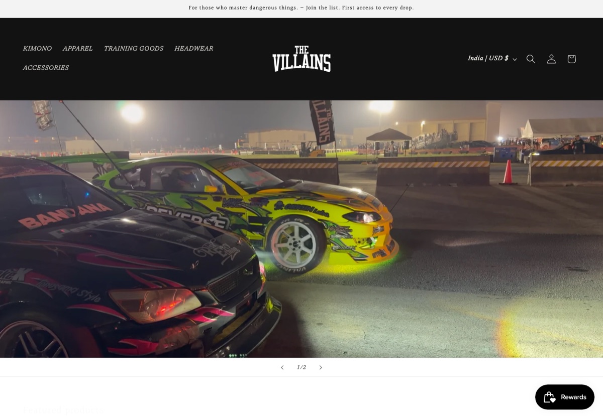 The Villain Sports online store